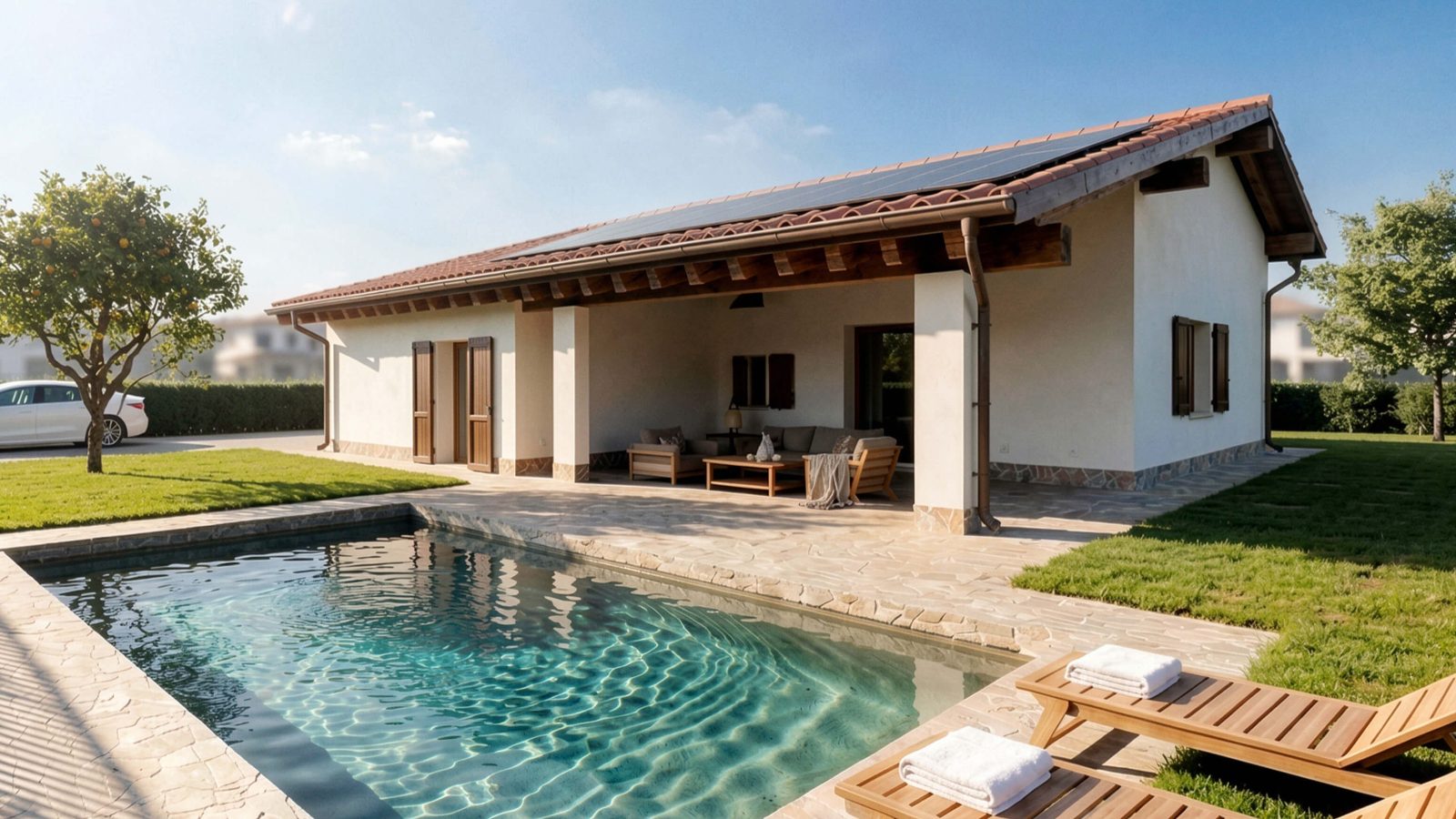Villa con piscina interrata