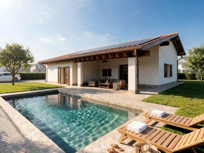 Villa con piscina interrata
